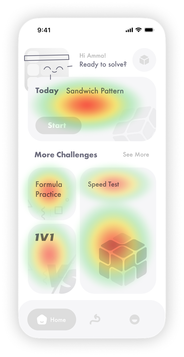Refined homepage with a single Formula Practice entry