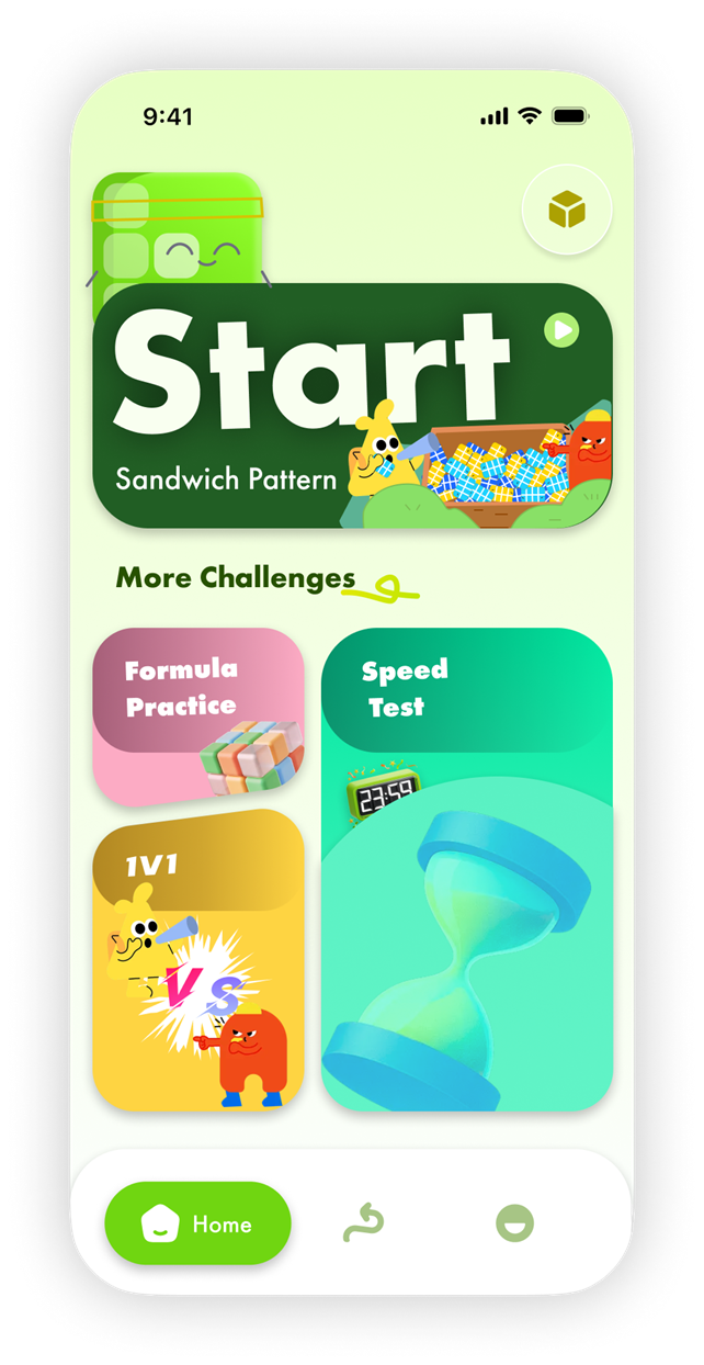 LiberCube home screen with the expanded Start action